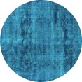 thumbnail image 1 of Ahgly Company Machine Washable Indoor Round Persian Turquoise Blue Bohemian Area Rugs, 7' Round, 1 of 4