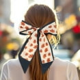 thumbnail image 2 of Unique Bargains 1 Pc Scarf Headband Flower Print Neck Scarf for Women Navy Blue Orange, 2 of 5
