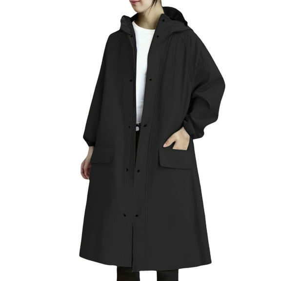 Unisex Extended Length Waterproof Raincoat with Reinforced Seams for Heavy Storm Protection All Season Wear