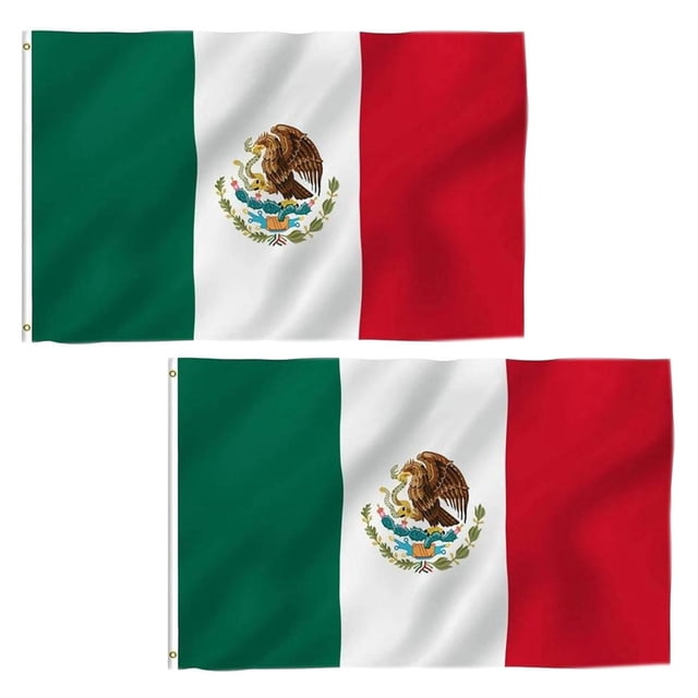 Bandera 15 de Septiembre MXbigFlag 2Pzas México 93x150cm Tela Poliéster.