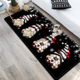1Pc Black and White Gnome Crystal Bath Mat Carpet Carpet Floor Mat
