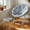 Grey, variant on Foldable Saucer Chair Soft Lounge, Portable Moon Chair for Bedroom, Dorm, Apartments, Lounging, Garden and Courtyard, White