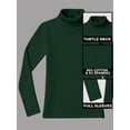 thumbnail image 4 of Green Turtleneck Men Long Sleeve Knitted Shirt Ultra SoftTurtle Neck Sweater James For Men (L), 4 of 7