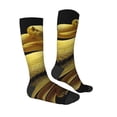 thumbnail image 3 of Haiem Yellow White-Lipped Pit Viper Socks, Funny Novelty Crazy Design Cotton Socks Sports Socks Knee High Socks For Men, Women,1Pairs - Gift For Working Friends, 3 of 8