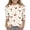 #A04-Beige, variant on Girls Shirts Summer 3/4 Sleeve Toddler T-Shirt Daisy Flower Cherry Print Tshirt Dressy Crewneck Cotton Tops