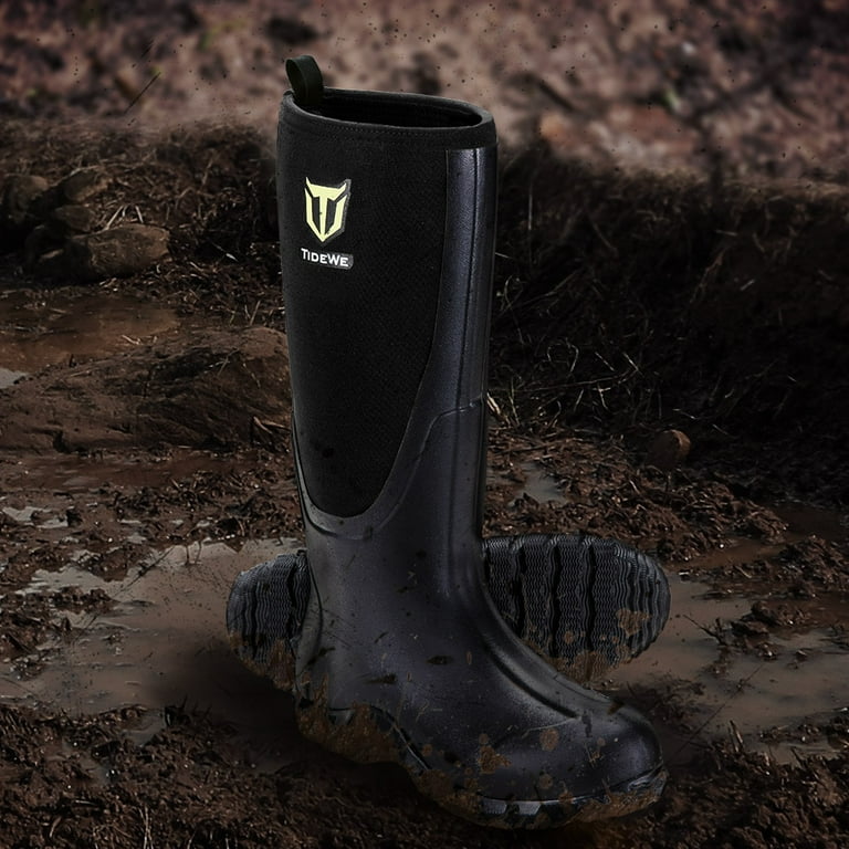 TIDEWE Rubber Boots for Men Multi Season Outdoor Hunting Boots