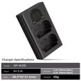 thumbnail image 7 of Dual Battery Charger for Fujifilm Cameras - USB Powered, Fast Charging, Intuitive Power Indicator, 7 of 7