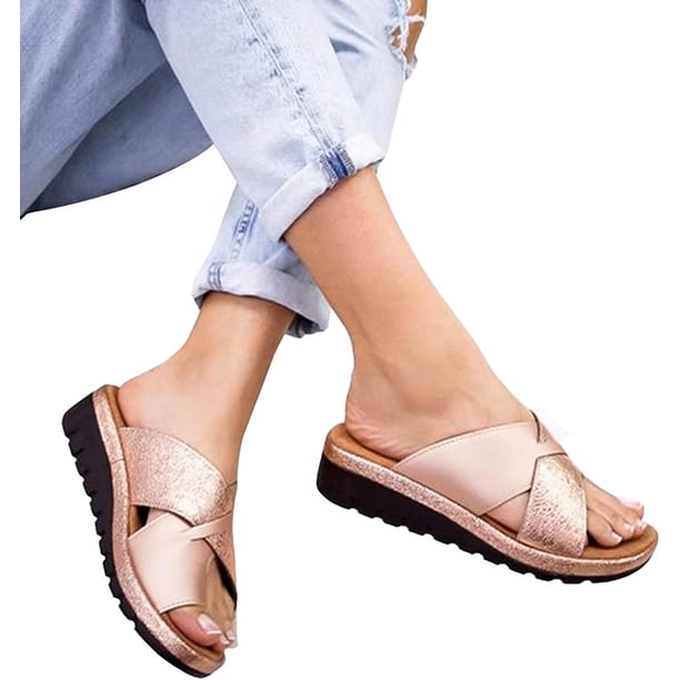 Xishao Orthopedic Sandals For Women, Bunion Corrector Sandals For Women, Summer Women Slippers Cross Strap Open Toe Sandals, Casual Soft Big Toe Foot Correction Sandal Xishao ropa