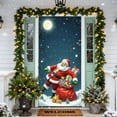 thumbnail image 2 of TanSiDing 2pcs Festive Christmas Door Curtain with Santa Claus Design, Durable Polyester Fabric for Holiday Wall and Party Decoration 35*71in, 2 of 6
