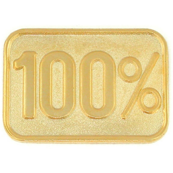 PinMart's 100% Gold Corporate Employee Student Recognition Service Lapel Pin