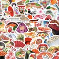 thumbnail image 1 of Pegatinas Kawaii Sushi, 50 unidades, bonitas caricaturas de vinilo impermeables, 1 of 2