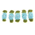 thumbnail image 1 of Apliques de flores de ganchillo Soledad 5 Aplicaciones azul, 1 of 7