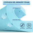 thumbnail image 2 of Dkelincs 3 inch Cooling Gel Memory Foam Mattress Topper, Gel Infused Soft Mattress Topper for Back Pain Pressure Relief, Ventilated, CertiPUR-US Certified, Twin Size, 2 of 7