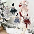 thumbnail image 4 of Colgante de muñeca de ángel, colgante de árbol de Navidad, adornos de Navidad, ángel colgante de muñeca de Navidad, elfos artesanales para vacaciones, 4 of 5