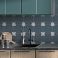 thumbnail image 5 of SUNWINGS 9" x 9" Blue Vinyl Wall and Floor Tiles, for Kitchen Bathroom 16 Piece, 5 of 9