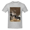 thumbnail image 4 of Bingfone Cat Family Men'S Loose Fit Short-Sleeve Pocket T-Shirt, 4 of 7