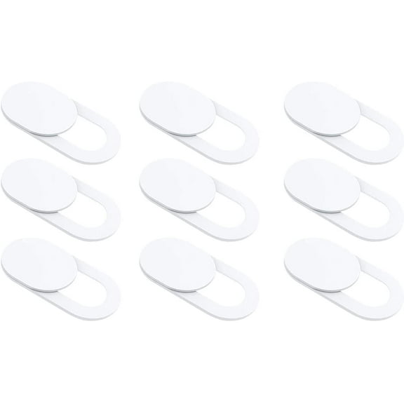 [9 Pack] Slide Webcam Cover Ultra Slim Web Camera Cover fits Laptop, Desktop, PC, Macboook Pro, iMac, Mac Mini, Computer, Smartphone,Protect Your Privacy and Security,Strong Adhensive-White
