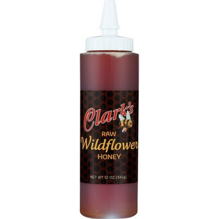 Clarks Raw Wildflower Honey Cylinder 12 oz (Pack of 12)