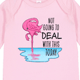 thumbnail image 4 of Inktastic Not Going to Deal with This Today- sleeping flamingo Boys or Girls Long Sleeve Baby Bodysuit, 4 of 5