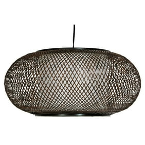 Kenroy Home Shaker 3 Light Pendant Dark Woven Wood Walmart Com