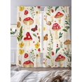 thumbnail image 3 of Sheer Curtains 108 Inches Long, Red Mushroom Light Filtering Window Curtains for Living Room/Bedroom, Spring Floral Summer Botanical Rod Pocket Voile Sheer Curtain Drapes, 52"W x 108"L, 2 Panels, 3 of 8