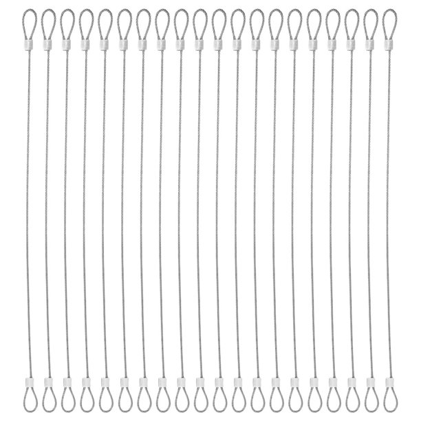 OULII 20Ud Cable De Seguridad Acero Inoxidable Con Para Colgar Carga Plata Resistente