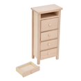 thumbnail image 2 of Dollhouse Beside Drawers, High Simulation 1:12 Proportion Premium Wood Unpainted Design Dollhouse Chest Of Drawers  For Toy For DIY For Game Plain Color, 2 of 8