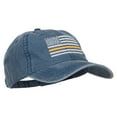 thumbnail image 5 of Thin Yellow Line Silver USA Flag Embroidered Washed Cap - Navy OSFM, 5 of 5