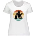 thumbnail image 3 of Inktastic Rodeo Barrel Racing Cowgirl Women's Plus Size T-Shirt, 3 of 5