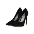 thumbnail image 5 of Women Vegan Suede Pointy Toe Stiletto Heel Pump 19008, 5 of 6