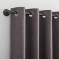 thumbnail image 3 of Sun Zero Tyrell Tonal Texture Draft Shield Fleece Insulated 100% Blackout Grommet Curtain Panel In Fig, 50"X84", Fig, 3 of 10