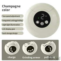 2-in-1 Electric Nail Clipper & Trimmer, 360° Rotary Automatic Baby Nail Clipper With Safe Anti-Splash Design, Painless Toe & Fingernail Care For Kids, Adults, Seniors,Champagne