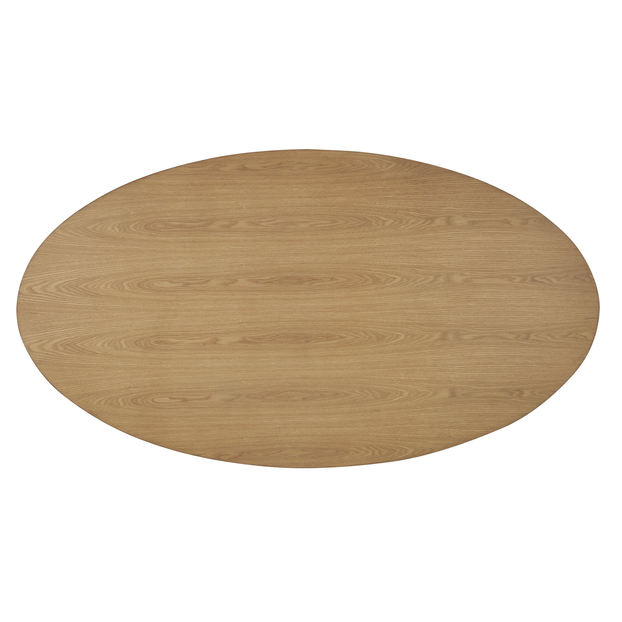 Weston Home Carole Modern Oval Wood Coffee Table, Natural Oak