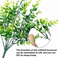 thumbnail image 3 of Viworld 8pcs Artificial Boxwood Stems for Artificial Flowers Outdoors Decor, Unfading in The Sun Plastic Plant, Fake Foliage Shrubs Greenery for Home Farmhouse Garden Wedding Indoor Outside Decoration, 3 of 7