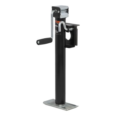 CURT 28306 Weld-On Bracket-Style Swivel Trailer Jack, 2,000 lbs. 14-1/2 Inches Vertical Travel