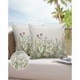 thumbnail image 6 of Pack of 2 Outdoor Pillow Covers, Retro Garden Plants Herbs Flower Waterproof Square Throw Pillowcase Cushion Decorative Pillow Covers for Couch Patio Tent, 20x20 in, 6 of 6