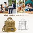 thumbnail image 6 of Holuxer Insulated Lunch Boxes for Men - Double Deck Lrage Lunch Bags for mens, Soft Adult Lunchbox for Work, Expandable Lunch Cooler Bag for Beach Picnic Camping Outdoor Travel (Brown,16L), 6 of 6
