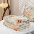 thumbnail image 5 of Erosebridal Watercolor Blossom Zipper Twin Comforter Sets with Fitted Sheet and 2 Pillowcases, Chic Flower Zipper Bedding Set, Reversible, Watercolor Blush, Reversible, 5 of 7