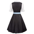 thumbnail image 4 of Vestido Dirndl JASAMBAC, disfraz bávaro para Halloween, talla M, negro, 4 of 6