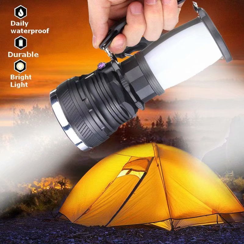 LED Flashlight Rechargeable Solar Power Camping Tent Light Torch Lantern Lamp A 