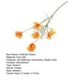 thumbnail image 7 of 1 Branch Artificial Flower Realistic Looking Romantic 5 Forks 5 Heads Simulation Chamomile Bouquet Photography Prop-Red, 7 of 7