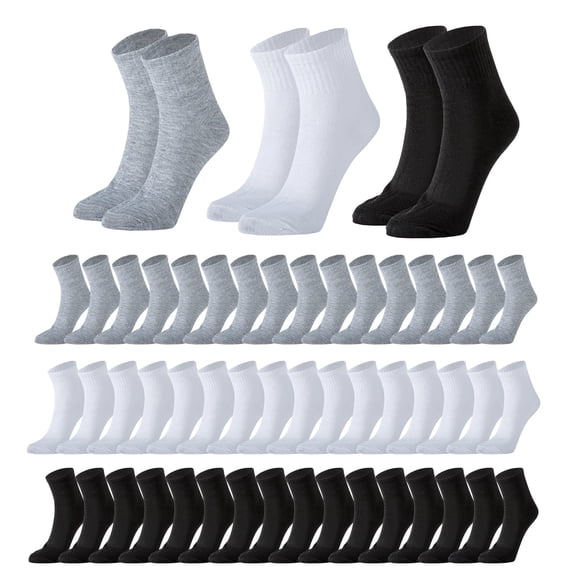 Sophproton 150 Pairs Men's Socks Bulk Quarter Socks Moisture Wicking Socks Casual Sports Ankle Socks Bulk for Homeless  Men Women