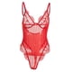 thumbnail image 3 of Lencería sexy de encaje estilo babydoll, leotardo de una pieza con escote en V profundo, body transparente L, 3 of 7