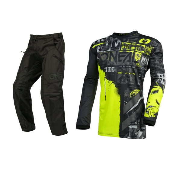 Oneal Element Ride Black/Neon Jersey Apoc Pant Combo