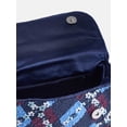 thumbnail image 4 of Free Assembly Women's Beaded Argyle Flap Shoulder Bag, Blue, 4 of 6