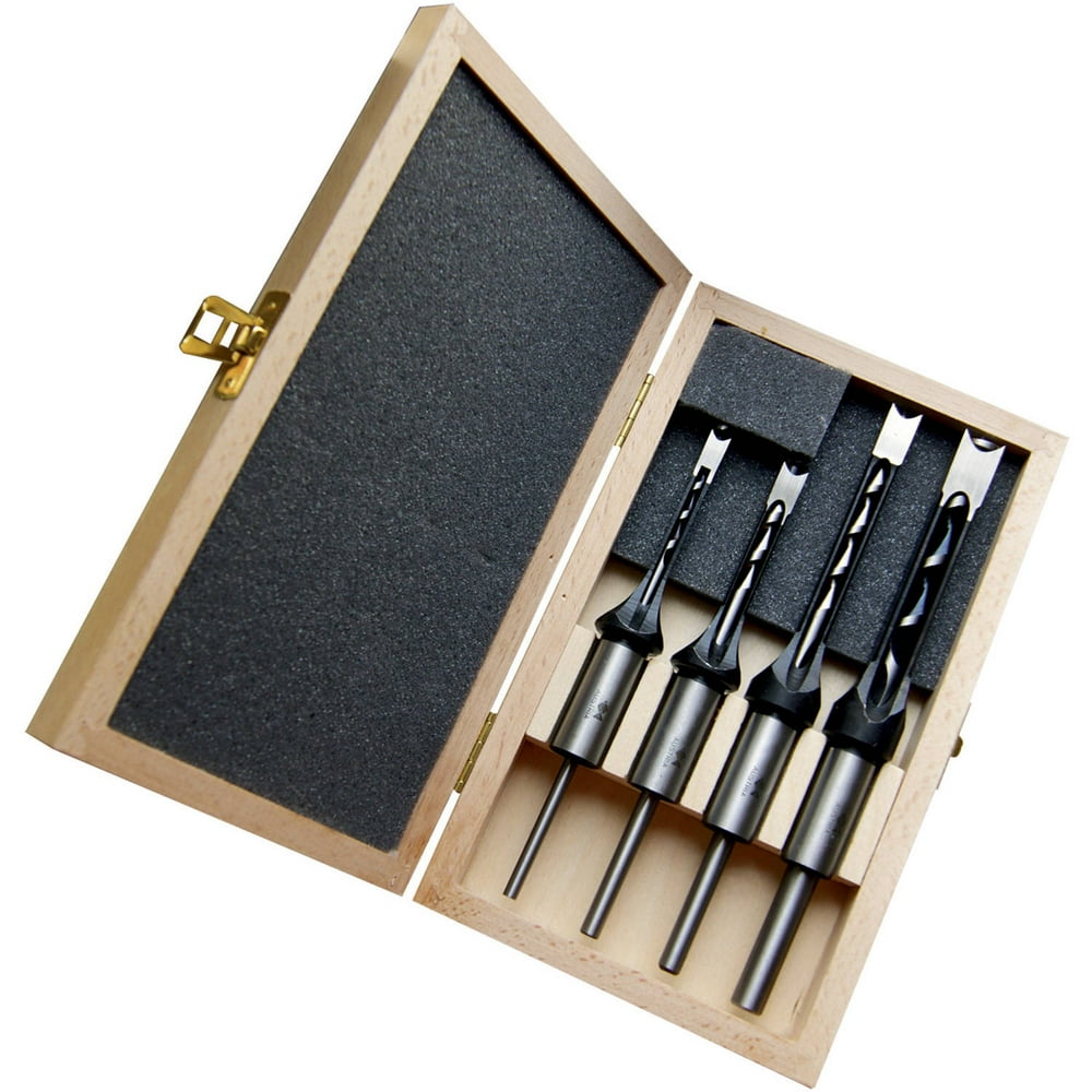 Mortise Chisel and Bit 4Piece Set Incl. 1/4"1/2" Dia