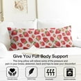 thumbnail image 3 of Strawberry Body Pillow Cover - Soft & Breathable, Hidden Zipper, 20"x54", Kawaii Strawberry & Floral Print - Perfect Gift for Strawberry Lovers, Side Sleepers, Pregnancy Support & Sweet Home Decor, 3 of 7