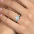 thumbnail image 4 of Gem Stone King 925 Sterling Silver Simulated White Opal and Swiss Blue Topaz Engagement Ring for Women | 1.71 Cttw | Oval Cabochon 9X7MM | Gemstone October Birthstone | Size 6, 4 of 6