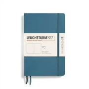 LEUCHTTURM1917 - Notebook Softcover Paperback B6+ - 123 Numbered Pages for Writing and Journaling (Plain, Stone Blue)