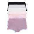 thumbnail image 2 of Joyspun Women's Cotton Boyshort Panties, 6-Pack, Sizes S-3XL, 2 of 12